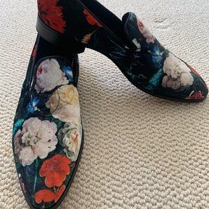 NIB Men's Paul Smith Floral Tudor Velvet Loafers